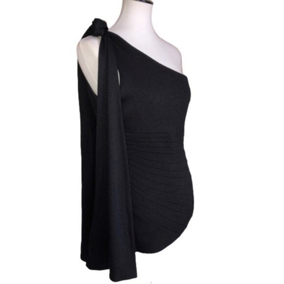 Brandon Maxwell Pebble Crepe One Shoulder Top 10 NWT - Picture 6 of 11